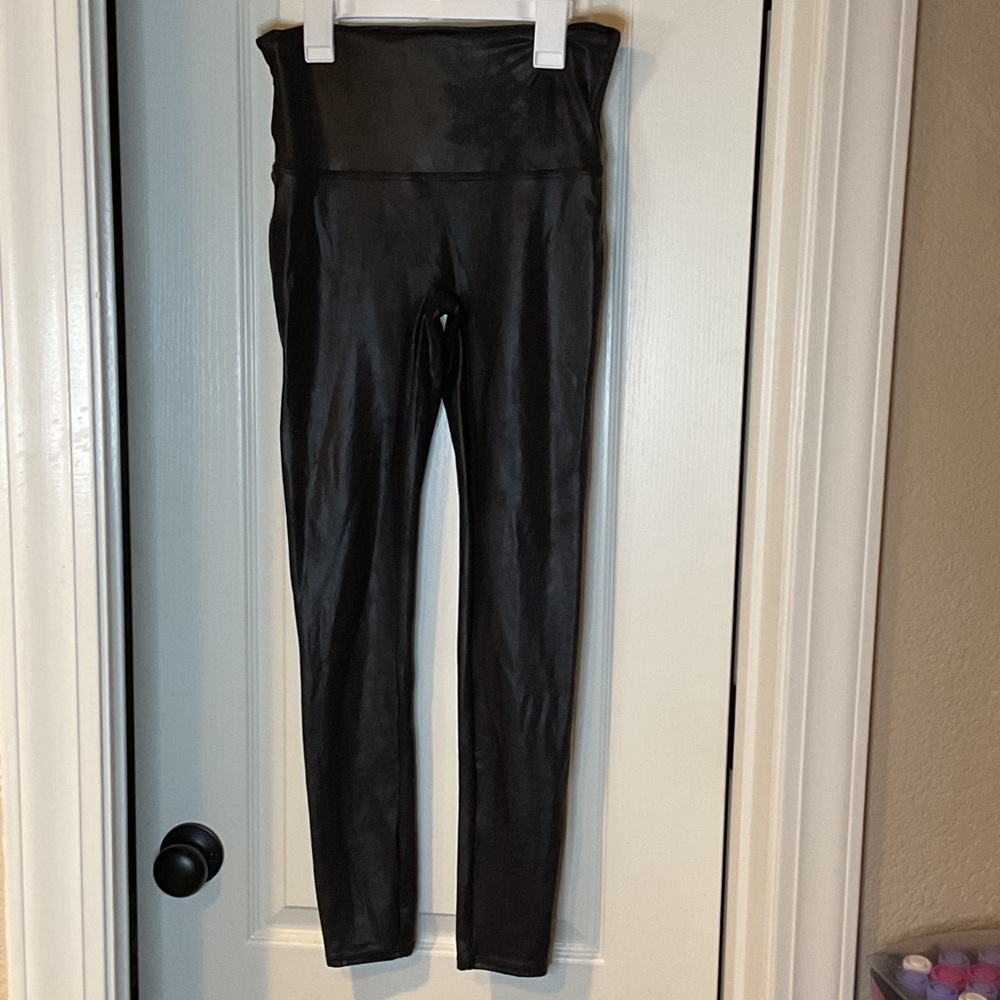 SPANX Black Leggings Faux look